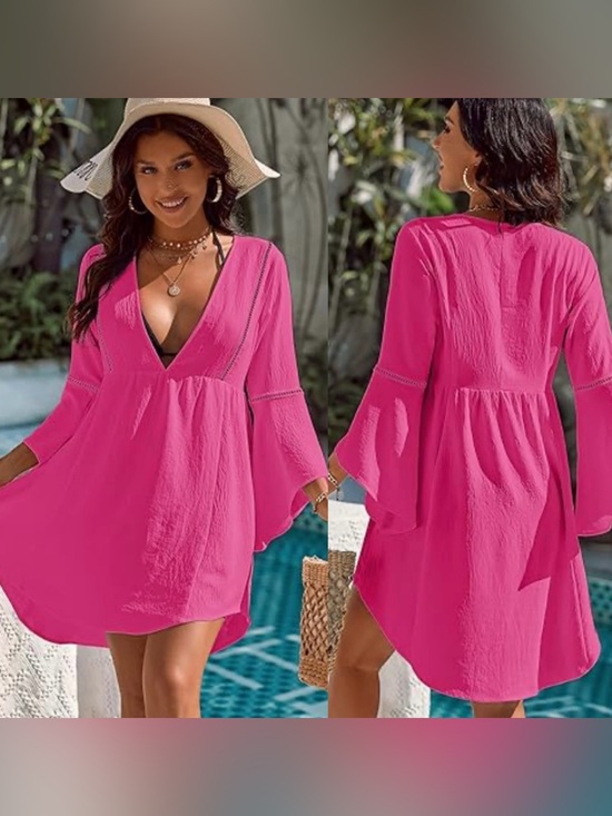 Blooming Jelly Other - Blooming Jelly Womens Swimsuit Coverup V Neck size L